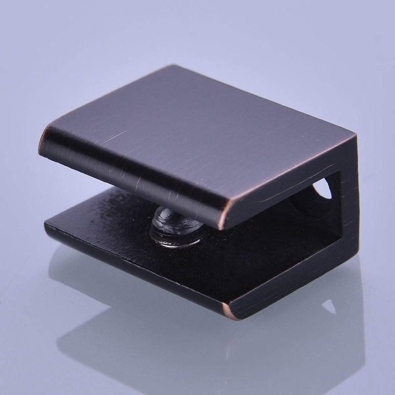 Orhemus 2pcs Adjustable 304 Stainless Steel Glass Clamp Clip Shelf Brackets Holder Support 0.23"-0.35", Oil Rubbed Bronze Finished Heavy Duty - Image 2
